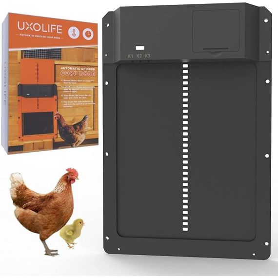 2022new Automatic Chicken Coop Door Full Aluminum Door Light Sensing Chicken Coop Door Timer Control Coop Door Multi-modes Automatic Chicken Door 9101322486730 9101322486730