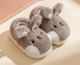 Winter Warm Furry Bunny Slippers 200(Gray), Rabbit Shoes for Kids Cute Comfortable Fluffy Animal Slippers, Home Thick Sole Girls Cotton Shoes Sun-56327LMH 9070602678267