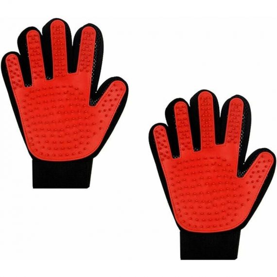 2pcs Gloves Grooming Massage Glove Pet Dead Hair Cleaning, Pet Fallout Hair Removal Tool, Brush for Dog Cat Rabbit(One Each for Left Hand and Right Y0038-UK3-230208-14615 7068460475908