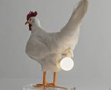 2022New Taxidermy Chicken Egg Lamp - Rooster Table Lamp, 3D LED Night Lights, Lifelike Resin Chicken Egg Lam Light, Easter Hen Laying Eggs Lamp Plush DTUK2190 9771353485561