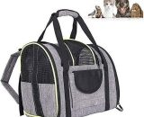 Pet Carrier Backpack, Foldable Pet Carrier Breathable Cat Backpack Carrier Travel Bag with Mesh Window for Cat Puppy Rabbit Small Dogs Travel Camping LIA04853 9471665681513