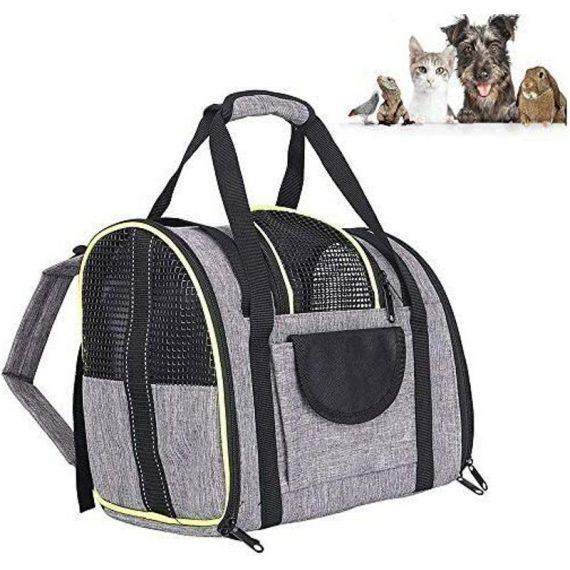 Pet Carrier Backpack, Foldable Pet Carrier Breathable Cat Backpack Carrier Travel Bag with Mesh Window for Cat Puppy Rabbit Small Dogs Travel Camping LIA04853 9471665681513