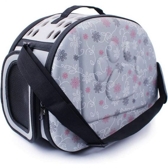 Breathable Washable Foldable Oxford Dog Cat Rabbit Carry Bag (Grey) - Litzee LIA04871 9471665681698