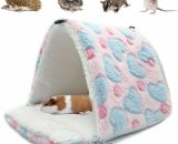 Rodent Sleeping Plush Small House Hamster Hammock Toy Bed House for Guinea Pig Rabbit Chinchilla Ferret, Pink XFF-0656 8473091081869