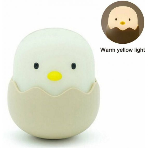 3W Yellow Light Eggshell Chicken Night Light USB Rechargeable Baby Room Decor for Newborns or Toddlers, for Living Room and Kids Room Y0038-UK3-230210-17792 7634066363903