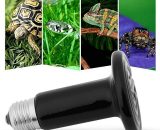 Ceramic Terrarium Heat Lamp, UVB Infrared Bulb Turtle without Light for Reptiles Amphibians Hamsters Snakes Birds Poultry Chicken Coop Habitats BRU-3424 6292854629740