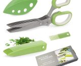 Feliciay Multi-Purpose Gourmet Scissor Set with 5 Stainless Steel Blades for Chicken, Poultry, Meat, Fish, Salad, Vegetables, Parsley, Cilantro Mano-ZQUK-10632