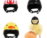 Sun Flowergb - 3 Pieces Chicken Helmet, Birds Safety Helmet, Chicken Helmet Hat, Pet Adjustable Chicken Head Sun-53129ZWH 9070602643272