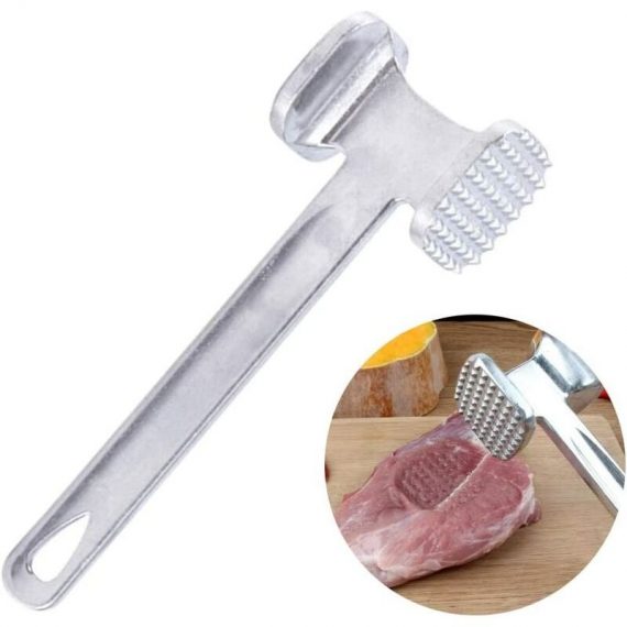 Aluminum Alloy Meat Mallet Metal Meat Tenderizer Hammer Double Sided Meat Mallet for Steak Beef Fish Chicken Pork 19.5 cm Mano-ZQUK-3892 6273996059671