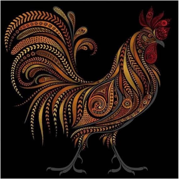 3D Diamond Painting Full DIY - Chicken Rooster - Painting Kit Embroidery Paint By Numbers For Crafts Art Decoration - 40X40Cm MA-JBEN-221110-5213 6479082060310