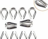 M1.5-10 Stainless Steel 304 Marine Wire Rope Ring, Chicken Heart Ring, Protection Ring Triangle Ring, Tubular Ring 10 Pack-M2 Ring TM1026116-J8 9360953926538