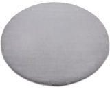 Carpet bunny circle silver imitation of rabbit fur gray round 80 cm C033_ 5902921066446