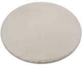 Carpet bunny circle beige imitation of rabbit fur beige round 100 cm C037_ 5902921066484