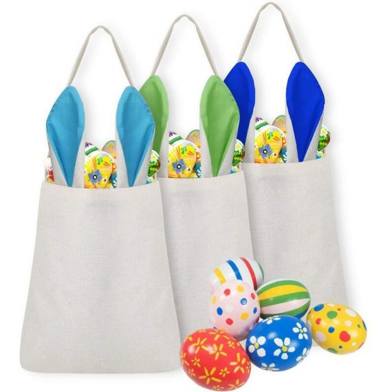 Easter Bunny Bags, 3 Pcs Packs Easter Bunny Bags, Easter Eggs Basket Rabbit Bags Easter Bags for Kids Pack, Candy and Storage Eggs MA-JBEN-221110-4703 6479082055217