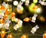 Easter Decorations 3m 50LEDs Bunny Carrot String Lights Battery Operated, Easter Decor Spring Rabbit Fairy Lights with 8 Modes for Home Indoor BETGB019441 9005821839656