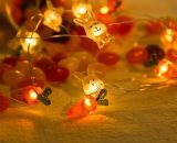 Sun Flowergb - 20 led Easter String Lights - Easter Decoration - Battery Operated - Rabbits and Carrots Fairy Lamp String Sun-16827YTQ 9027979847413
