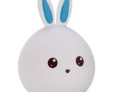 Warm light eye protection usb charging cute rabbit silicone led night light — Blue + Remote Control Charging KDCP-6975 6927193454707