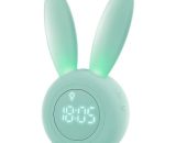 Benobby Kids - Cute Rabbit Shaped Induction Morning Alarm Clock, Intelligent Automatic Breathing Light Adjustment, Automatic Time/Date/Temperature Y0059-UK2-K0079-221206-016 7426050474142