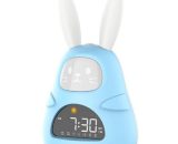 Wireless Educational Children's Alarm Clock Rabbit Night Light 5 Colors Pedagogical Adjustable Brightness Light for Day Night Boy Girl Y0001-UK3-K0069-220901-034