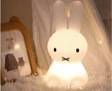 Led Night Light, Children's Luminous Toy Room Decoration Silicone Rabbit Colorful Night Light, Suitable for Children's Gifts, Home Decor, Bedside QE-16914