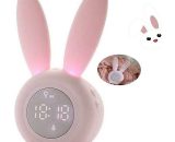 Cute Rabbit Children's Alarm Clock (Pink) hl00704 6169138478519