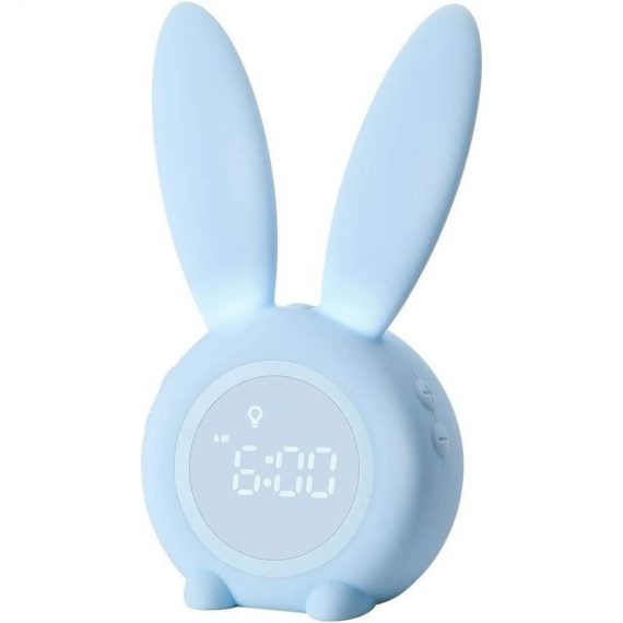 Aougo - Children's Alarm Clock Cute Rabbit Night Light for Girls Alarm Clock Light Alarm Clock Snooze Function Magnet Installation Timer Pink Rabbit pxp1852 6429032755421
