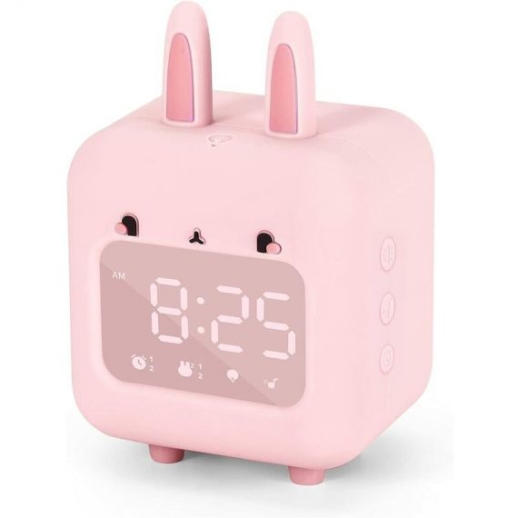 Kids Alarm Clock, Digital Kids Alarm Clock, Cute Rabbit Alarm Clock for Girls, White Noise Alarm Clock, Kids usb Alarm Clock Night Light for Girls DK-1134 6273998248967