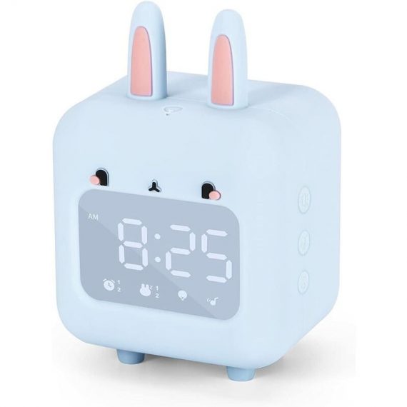 Kids Alarm Clock, Kids Digital Alarm Clock, Cute Rabbit Alarm Clock for Girls, White Noise Alarm Clock, USB Alarm Clock Night Light for Kids for DK-1135 6273998248974