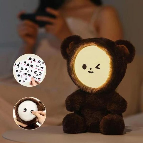 Plush Toy Night Light, Soft and Soft Rabbit Plush Night Light with Timer, Dimmable Rechargeable Stuffed Animal Night Light, Christmas Birthday Gifts Nce-19960 6931903031447