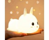 Rechargeable Baby Night Light, 7 Color Baby Rabbit Night Light, Adjustable Brightness with Remote Control for Baby, Baby Kid Night Light, Baby Gift Nce-18160 6931903013443