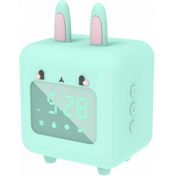 Children's Alarm Clock Rabbit, LED Digital Lamp Alarm Clock Night Light Girl Boys Day Night Child Adjustable Volume Snooze Alarm Clock, Gift for k2022121422033312 8027639005024