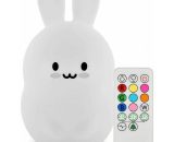 Kids Night Light Rabbit Lamp Soft Silicone Bedside Lamp 9 Colors Rechargeable Remote Control LED Night Light for Gift/Office/Bedroom/Living PYP-5467 7374735510145