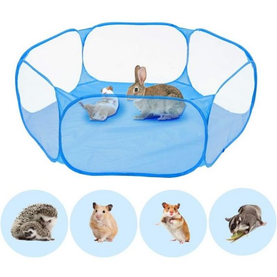 Pen game foldable portable small animals with bag storage, breathable tent cage exercise fence for animals India, rabbits, hamster, chinchillas, BETGB013807 9434273016221